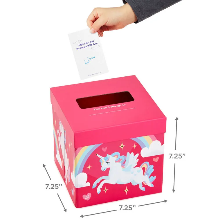 Hallmark Colorful Unicorn Classroom Valentines Set With Light-Up, Musical Mailbox 6 Hallmark Colorful Unicorn Classroom Valentines Set With Light-Up, Musical Mailbox - Image 4