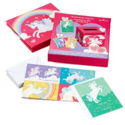 Hallmark Colorful Unicorn Classroom Valentines Set With Light-Up, Musical Mailbox 11 Hallmark Colorful Unicorn Classroom Valentines Set With Light-Up, Musical Mailbox -Hallmark shop Unicorn Kids Classroom Exchange Valentines and Box 5VBX2959 05