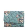 Vera Bradley RFID Riley Compact Wallet In Sunlit Garden Sage -Hallmark shop Vera Bradley Green Floral Pattern Small Wallet 2842916046 01