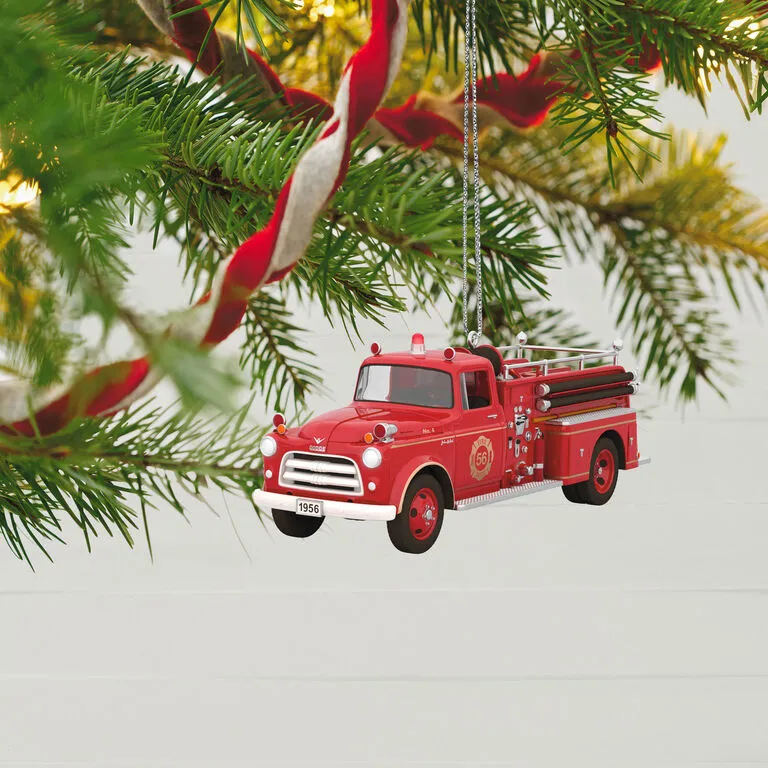 Hallmark Fire Brigade 1956 Dodge Fire Engine 2023 Ornament With Light 4 Hallmark Fire Brigade 1956 Dodge Fire Engine 2023 Ornament With Light - Image 2