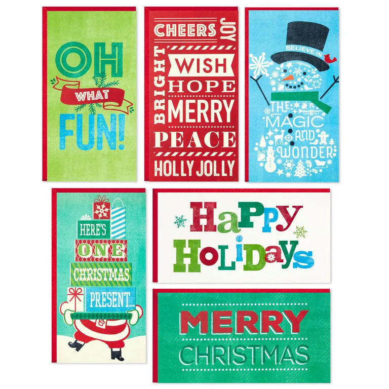 Hallmark Vintage Letterpress Money Holder Boxed Christmas Cards Assortment, Pack Of 36 4 Hallmark Vintage Letterpress Money Holder Boxed Christmas Cards Assortment, Pack Of 36 - Image 2
