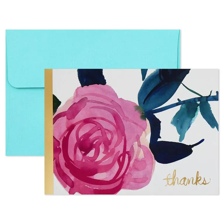 Hallmark Watercolor Flowers Assorted Blank Note Cards, Box Of 40 - Image 3