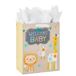 Hallmark 13" Welcome Baby 3-Pack Assorted Gift Bags With Tissue 16 Hallmark 13" Welcome Baby 3-Pack Assorted Gift Bags With Tissue -Hallmark shop Welcome Baby 3Pack Assorted Large Gift Bags Tissue 5EGB6421 07