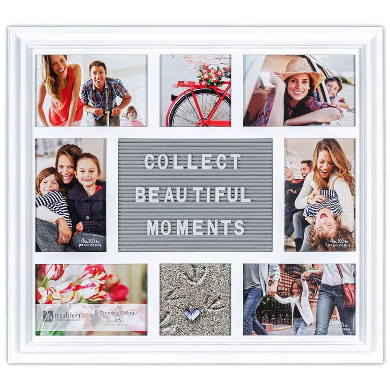 Malden Photo Collage Letterboard White Picture Frame, 18.5x16.5 3 Malden Photo Collage Letterboard White Picture Frame, 18.5x16.5