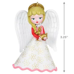 Hallmark Heirloom Angels Ornament -Hallmark shop White Pink Angel Keepsake Ornament 1699QXR8197 03