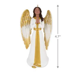 Hallmark Angel Of Adoration Ornament -Hallmark shop White and Gold Angel Keepsake Ornament 1999QSM7857 03