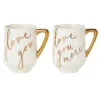 Hallmark Love You And Love You More Mugs, Set Of 2 2 Hallmark Love You And Love You More Mugs, Set Of 2 -Hallmark shop White and Gold Love You and Love You More Mugs 1ERL1194 01