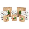 Hallmark Merry Mix 8-Pack Christmas Gift Bags, Assorted Sizes And Designs -Hallmark shop White and Kraft Paper Assortment Christmas Gift Bags 5XGB1410 01