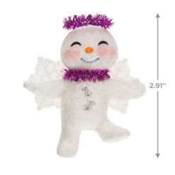 Hallmark Snow Angel Ornament -Hallmark shop White and Pink Glittery Snow Angel Keepsake Ornament 1399QGO2749 03