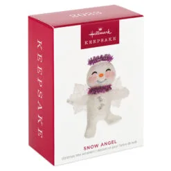 Hallmark Snow Angel Ornament -Hallmark shop White and Pink Glittery Snow Angel Keepsake Ornament 1399QGO2749 04