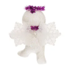 Hallmark Snow Angel Ornament -Hallmark shop White and Pink Glittery Snow Angel Keepsake Ornament 1399QGO2749 06