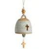 Demdaco Faith Inspired Bell 1 Demdaco Faith Inspired Bell -Hallmark shop WhiteGold Ceramic Bell Decoration With Cross 1005000537 01
