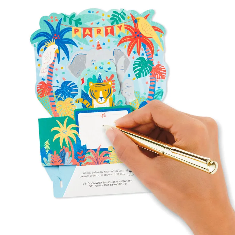 Hallmark Wild Animal Party Boxed Pop-Up Birthday Cards, Pack Of 8 8 Hallmark Wild Animal Party Boxed Pop-Up Birthday Cards, Pack Of 8 - Image 6