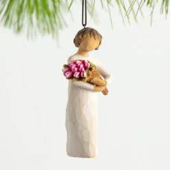 Willow Tree Girl With Tulip Bouquet 2023 Ornament, 4" -Hallmark shop Willow Tree Girl With Tulip Bouquet Ornament 28211 03