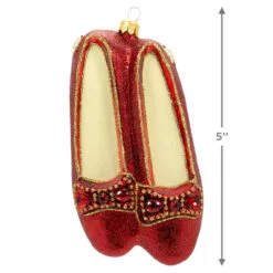 Hallmark The Wizard Of Oz™ Ruby Slippers™ Glass Ornament 10 Hallmark The Wizard Of Oz™ Ruby Slippers™ Glass Ornament -Hallmark shop Wizard of Oz Ruby Slippers Keepsake Ornament 1QEP3037 03