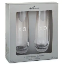 Hallmark XO Stemless Champagne Flutes, Set Of 2 -Hallmark shop XO Stemless Champagne Flutes Set 1ERL1188 02