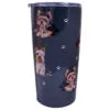 E&S Pets Yorkshire Terrier Stainless Steel Tumbler, 20 Oz. -Hallmark shop Yorkies on Black Stainless Steel Tumbler 11546 01