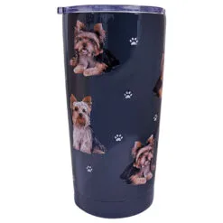 E&S Pets Yorkshire Terrier Stainless Steel Tumbler, 20 Oz.