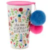 Natural Life You Make The World Better Stainless Steel Pom-Pom Tumbler, 15 Oz.