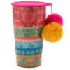 Natural Life Orange Borders Stainless Steel Pom-Pom Tumbler, 15 Oz. 1 Natural Life Orange Borders Stainless Steel Pom-Pom Tumbler, 15 Oz. -Hallmark shop You Make the World Better Stainless Steel Glass WB090 01