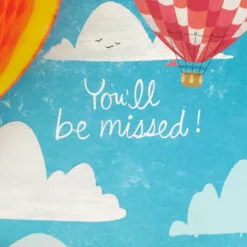Hallmark 16" Hot Air Balloons Pop-Up Jumbo Goodbye Card -Hallmark shop Youll Be Missed Balloon Goodbye Card 1499CBG1018 03