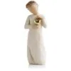 Willow Tree Keepsake Girl With Gold Heart Figurine, 5.5” -Hallmark shop willow tree heart of gold keepsake figurine root 26132 1470 1